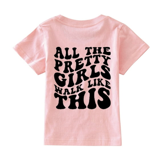 NIUREDLTD Toddler Kids Baby Girls Short Sleeve Letter Print Shirt Mama Mini Funny T Shirt Trendy Shirt Tee Tops Size L