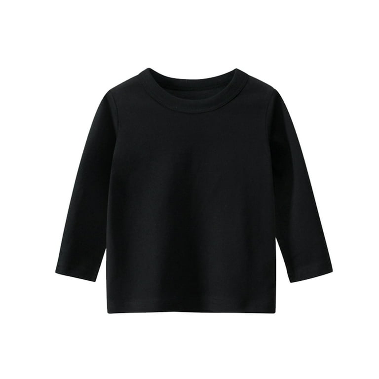 toddler solid color long sleeve t shirts