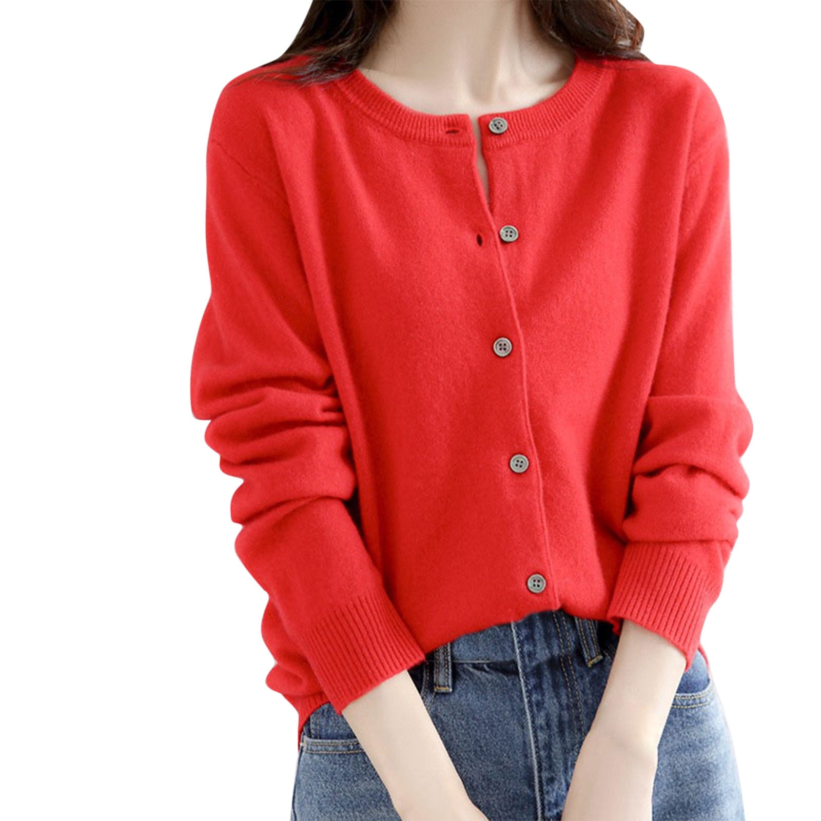 Design By Olivia Women's V-Neck Button Down Cardigan - Soft Knit Long Sleeve Sweater, Yellow, Small - View #11