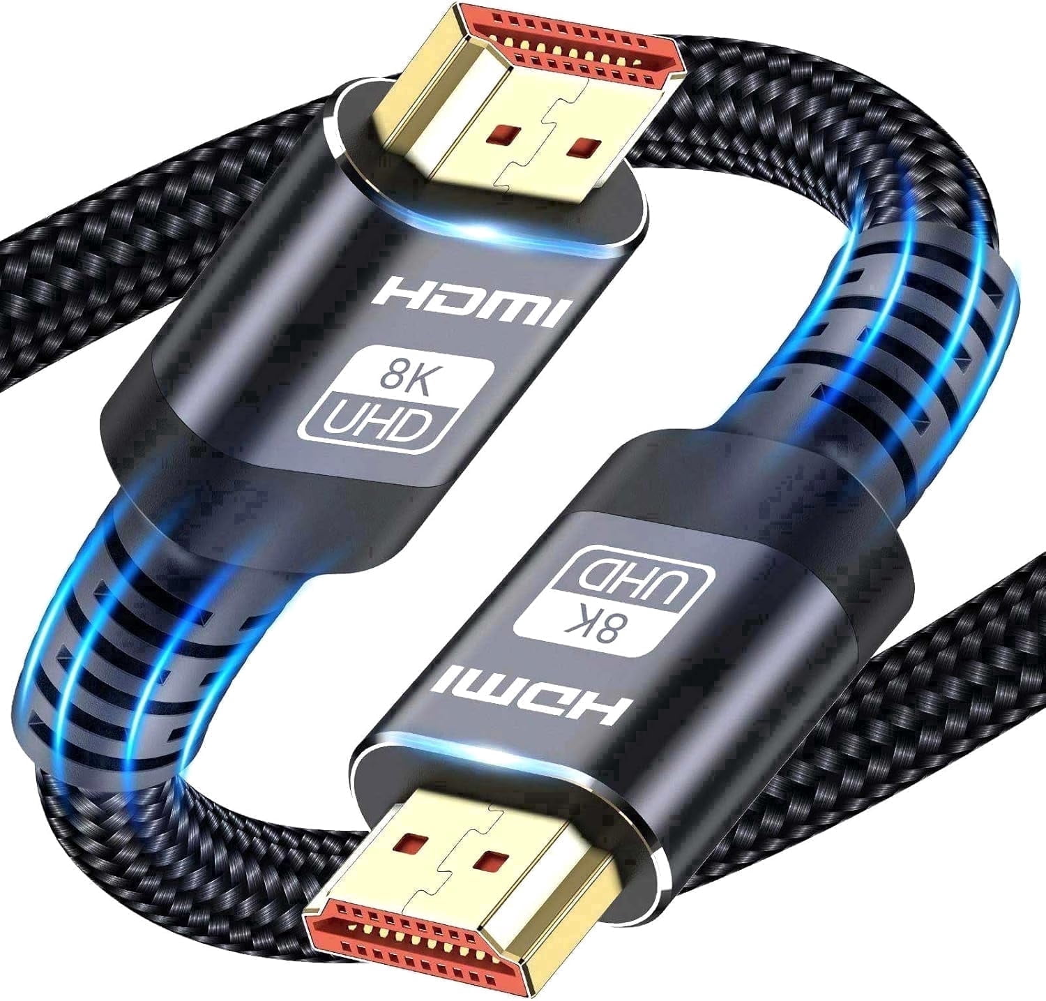 Cable HDMI 2.1 NIUTA® de 6.6 pies/2 m, 8K Ultra Alta Velocidad 48 Gbps, HDMI a HDMI compatible con 8K@60Hz, 4K@120Hz, HDR dinámico, eARC, Dolby Atmos, cable largo para TV, PS5, Xbox, monitor