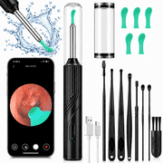 NIUTA  Ear Wax Removal Kit with Camera, 1296P HD Ear Wax Removal Tool Camera with 6 LED Lights, Wireless Ear Cleaner Otoscope, Ear Wax Camera with 8 Ear Picks, Ear Cleaning Kit for iPhone, iPad