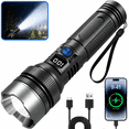 thumbnail image 1 of NIUTA® Rechargeable Flashlights, LED Flashlight with Digital Power Display, Zoomable Focus, USB-C Fast Charging & Emergency Phone Charging, Super Bright Tactical Flashlight for Camping, 1 of 7