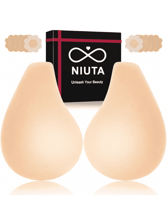 ® Nipple Covers for Women, Ultra-Thin Seamless Sticky Bra Push Up with Lift, Reusable Solid Silicone Pasties Nipple Cover, Adhesive Nipple Shield Covers for Strapless Backless Outfits