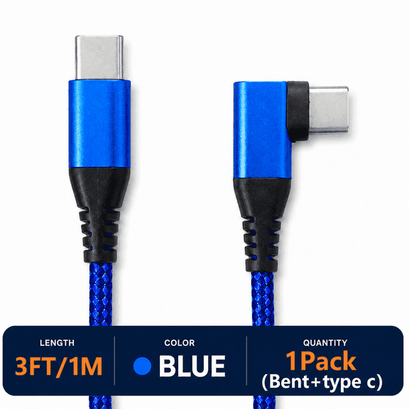 NIUTA® USB C to USB C Cable, 3FT/1M Nylon Braided Type C Charging Cord for iPhone 17/16/15 Series, Samsung Galaxy, USB-C Devices, Durable USB C Charger Cable(1Pack)