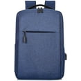 thumbnail interactive-video image 1 of NIUTA Unisex USB Charging Port Oxford Cloth 15.6" Laptop Backpack, Blue, 1 of 7