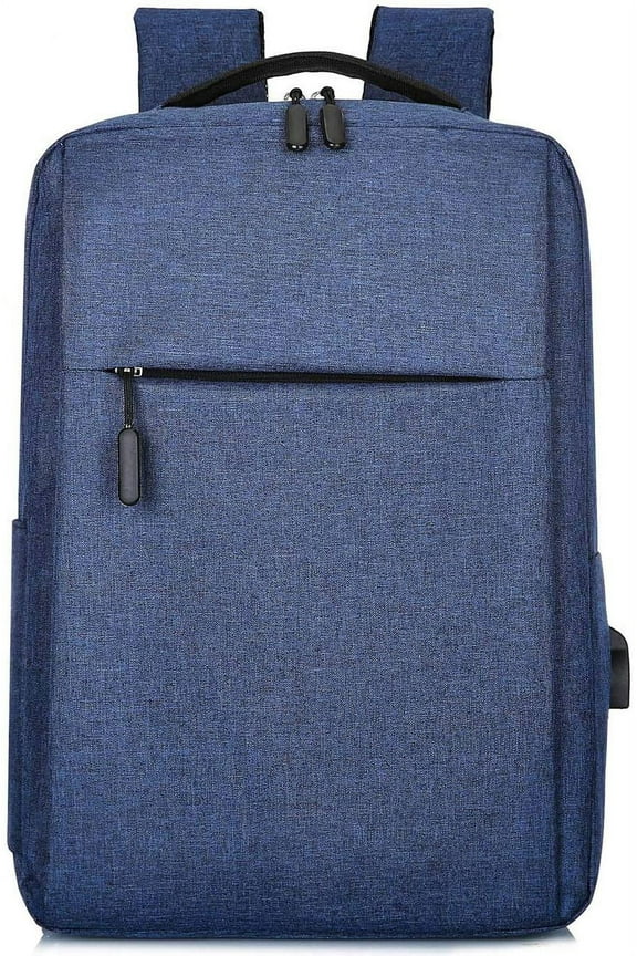 Unisex USB Charging Port Oxford Cloth 15.6" Laptop Backpack, Blue