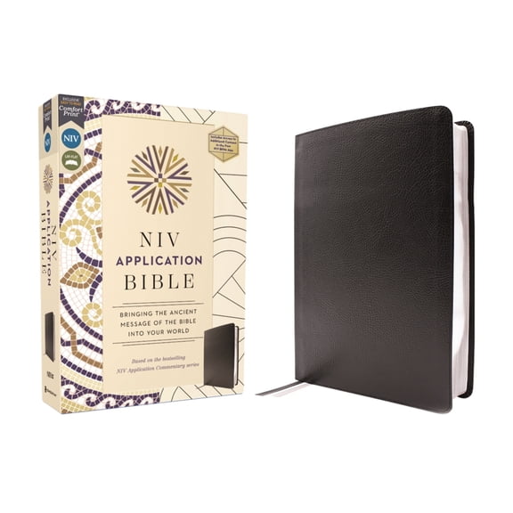 NIV Application Commentary Resources NIV Application Bible, European Bonded Leather, Black, Red Letter, Comfort Print: Bringing the Ancient Message of the Bi, (Hardcover)
