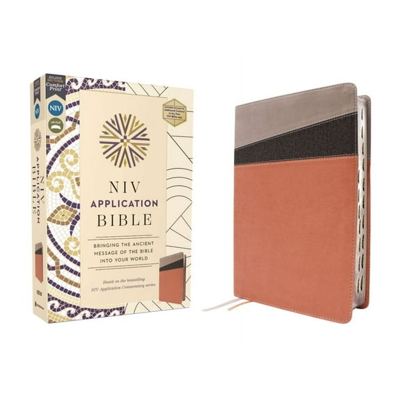 NIV Application Commentary Resources NIV Application Bible, Leathersoft, Coral/Gray, Red Letter, Thumb Indexed, Comfort Print: Bringing the Ancient Message o, (Hardcover)