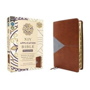 NIV Application Commentary Resources NIV Application Bible, Personal Size, Leathersoft, Brown/Blue, Red Letter, Indexed, Comfort Print Bringing the Ancient , Hardcover