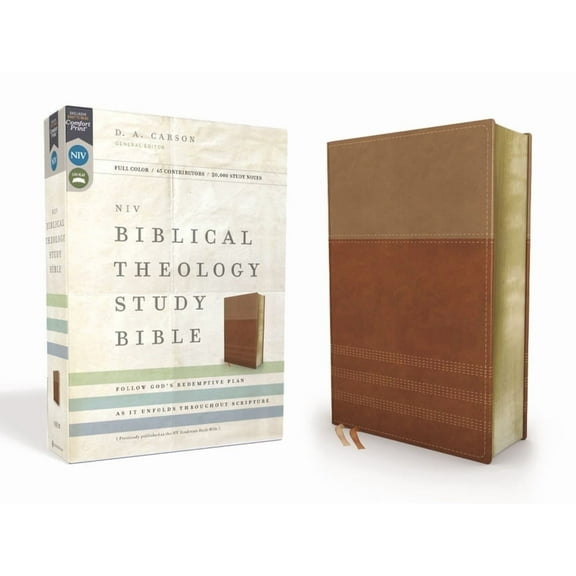NIV, Biblical Theology Study Bible, Imitation Leather, Tan/Brown, Comfort Print: Follow God's Redemptive Plan as It Unfo, (Hardcover)