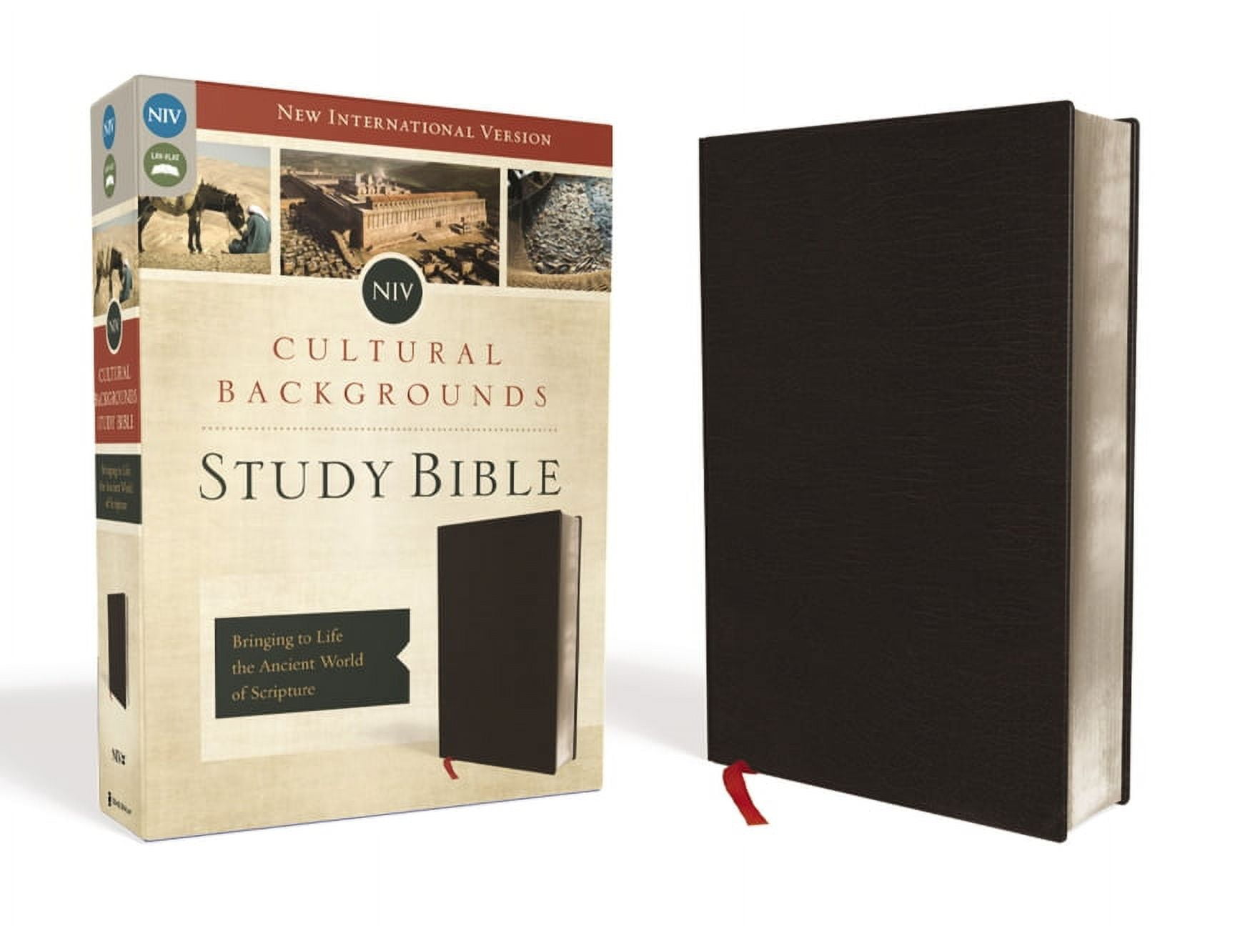 NIV, Cultural Backgrounds Study Bible, Bonded Leather, Black: Bringing to Life the Ancient World of Scripture, (Hardcover)