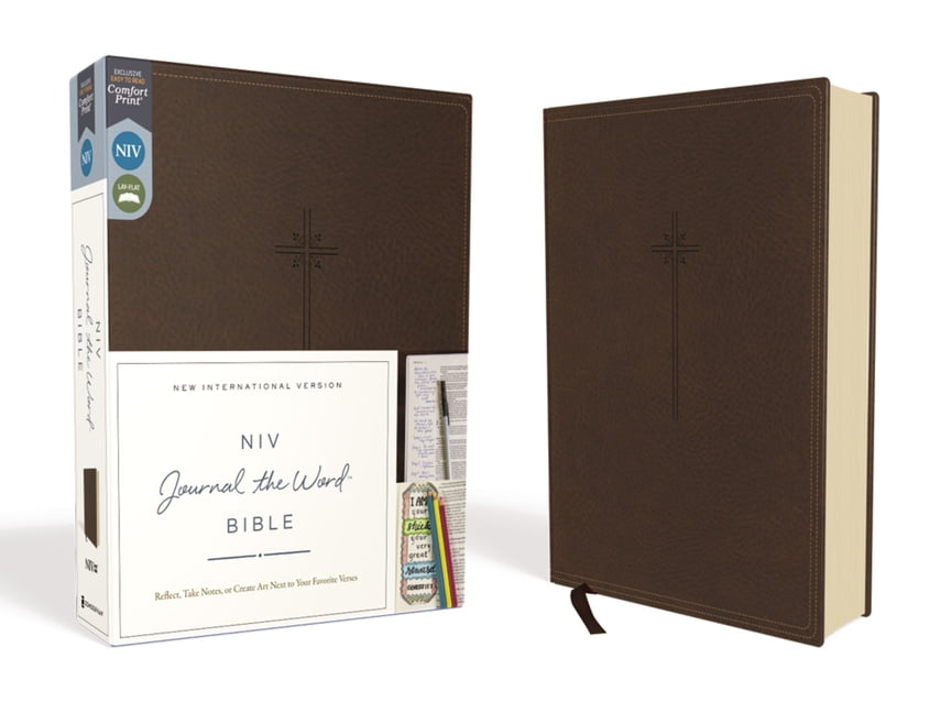 NIV Journal the Word Bible NIV, Journal the Word Bible, Imitation Leather, Brown, Red Letter Edition, Comfort Print: Reflect, Take Notes, or Create, (Hardcover)
