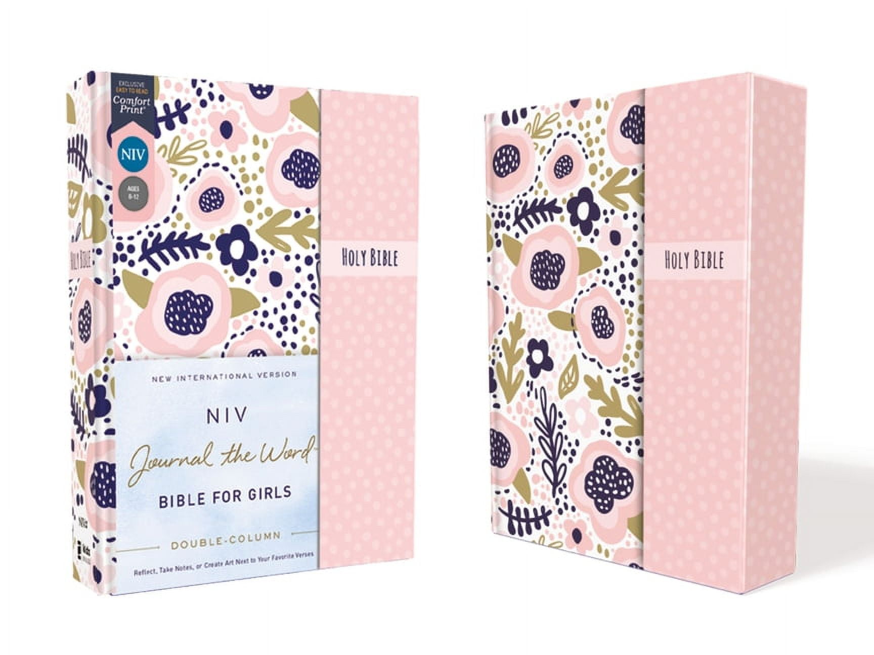 NIV Journal the Word Bible Niv, Journal the Word Bible for Girls, Double-Column, Hardcover, Pink, Magnetic Closure, Red Letter, Comfort Print: Refl, (Hardcover)