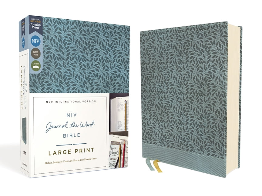NIV Journal the Word Bible Niv, Journal the Word Bible (Perfect for Note-Taking), Large Print, Leathersoft, Teal, Red Letter, Comfort Print: Reflec, (Hardcover)