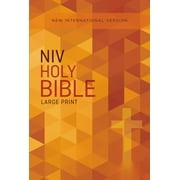 NIV Outreach Bible/Large Print-Orange Cross Softcover