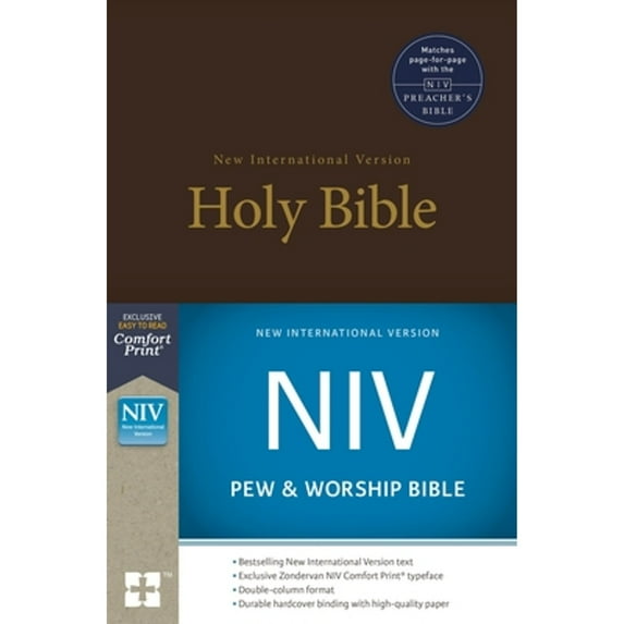 Pre-Owned NIV, Pew and Worship Bible, Hardcover, Brown (Hardcover) 0310446295 9780310446293