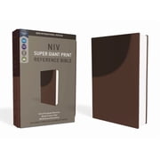 NIV, Super Giant Print Reference Bible, Imitation Leather, Brown, Red Letter Edition Special Hardcover