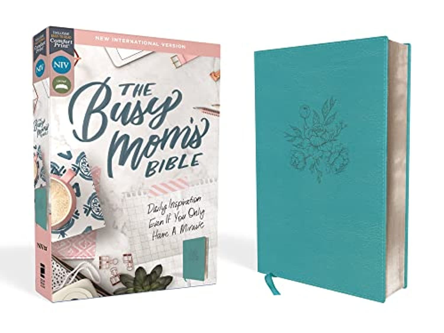 Teal Leathersoft Busy Mom's Bible with Comfort Print