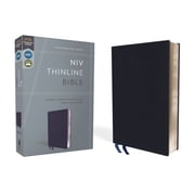 NIV, Thinline Bible, Bonded Leather, Navy, Red Letter Edition, Hardcover