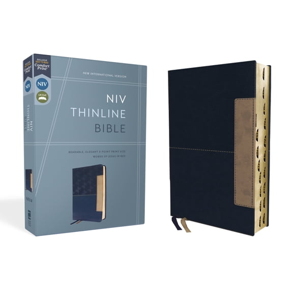 NIV Thinline Bible (Comfort Print)-Blue Leathersoft Indexed