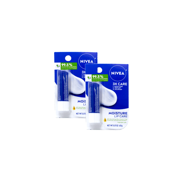 NIVEA A Kiss of Moisture Essential Lip Care 0.17 oz (Pack of 2)