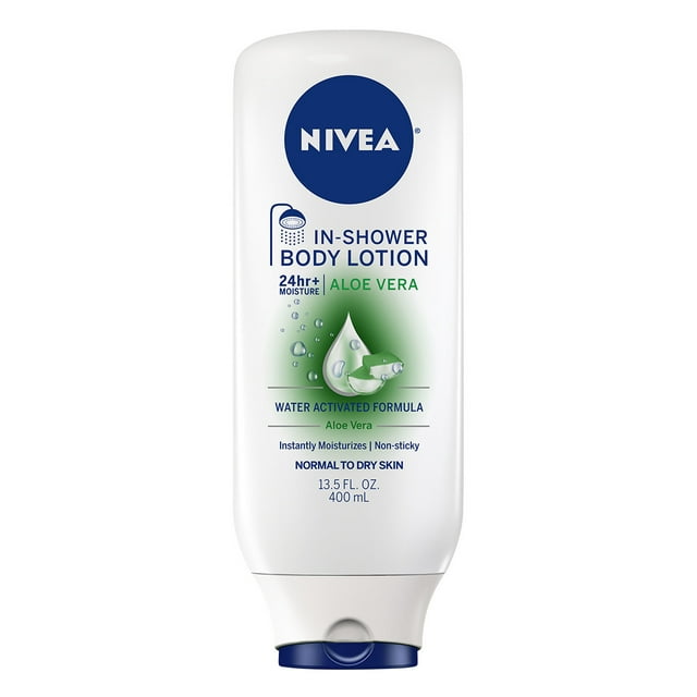 NIVEA Aloe In-Shower Body Lotion, 13.5 oz.