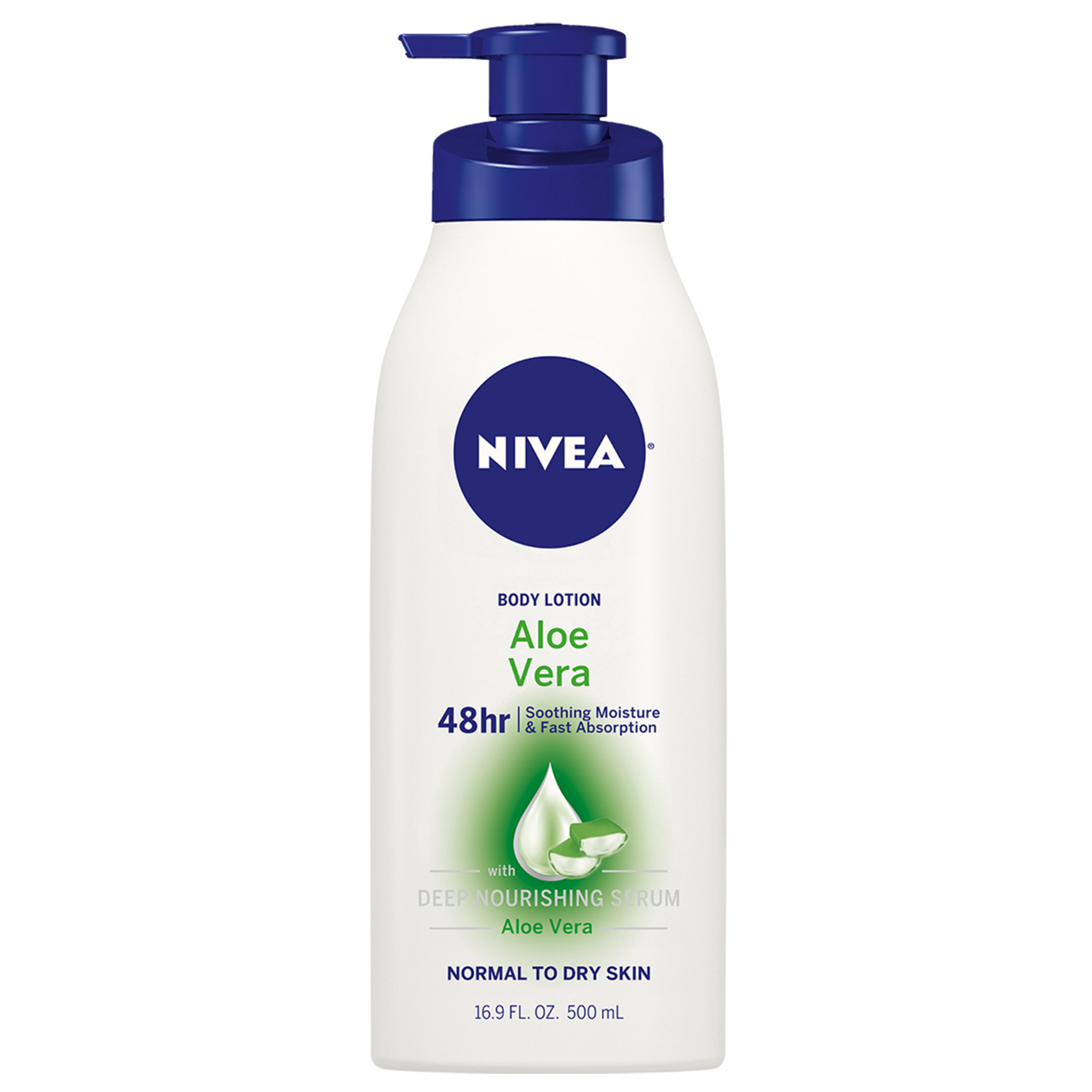 NIVEA Aloe Vera Body Lotion with Deep Nourishing Serum, 16.9 Fl Oz Bottle - image 1 of 6