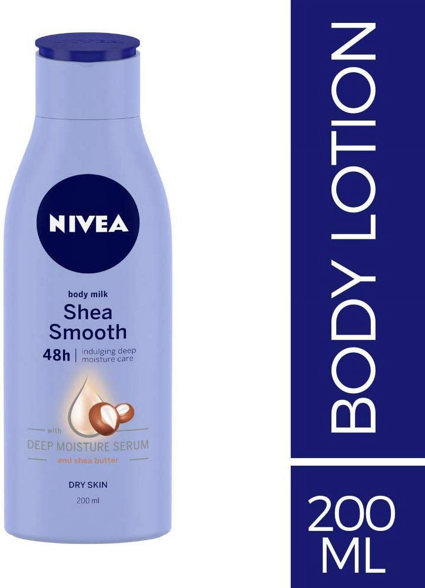 NIVEA Body Lotion for Dry Skin, Shea Smooth, with Shea Butter, For Men