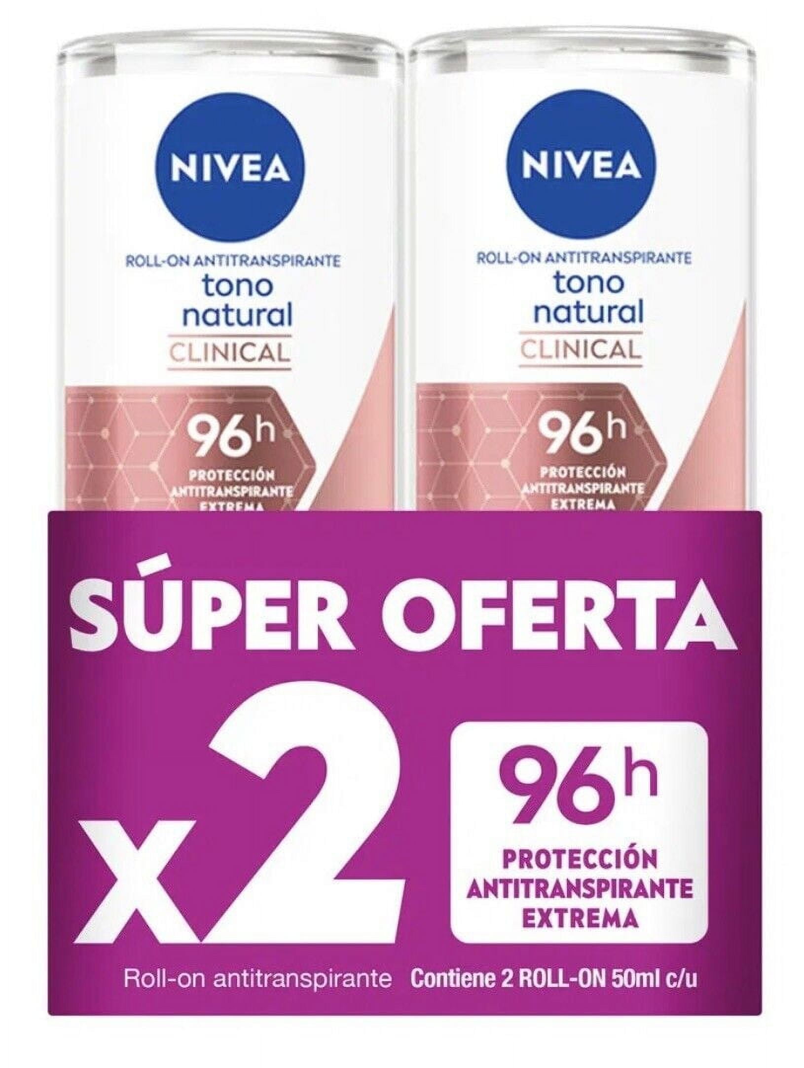 NIVEA Natural Clinical Antiperspirant Roll-On, Underarm Dry