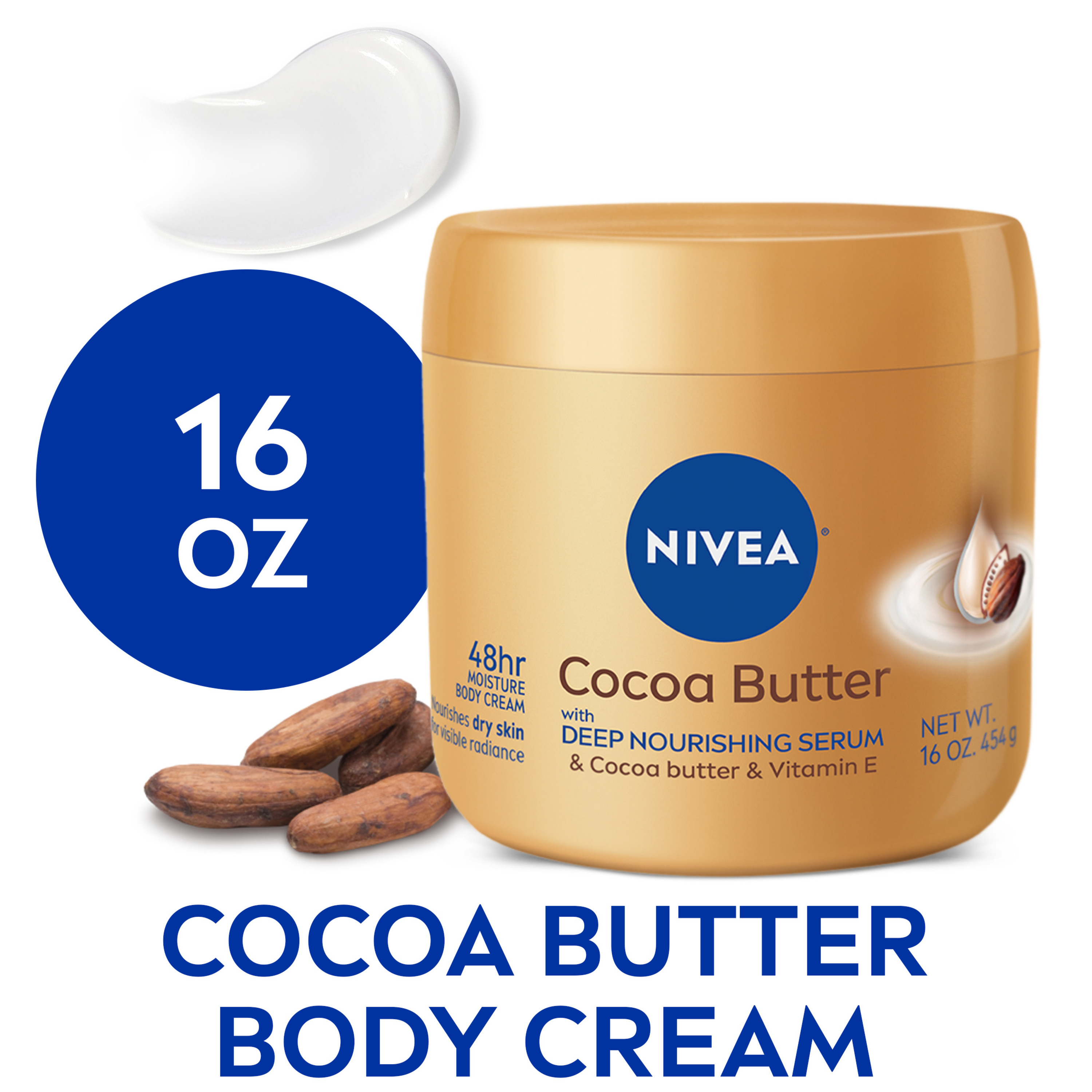 NIVEA Cocoa Butter Body Cream with Deep Nourishing Serum, 16 Ounce - image 1 of 11