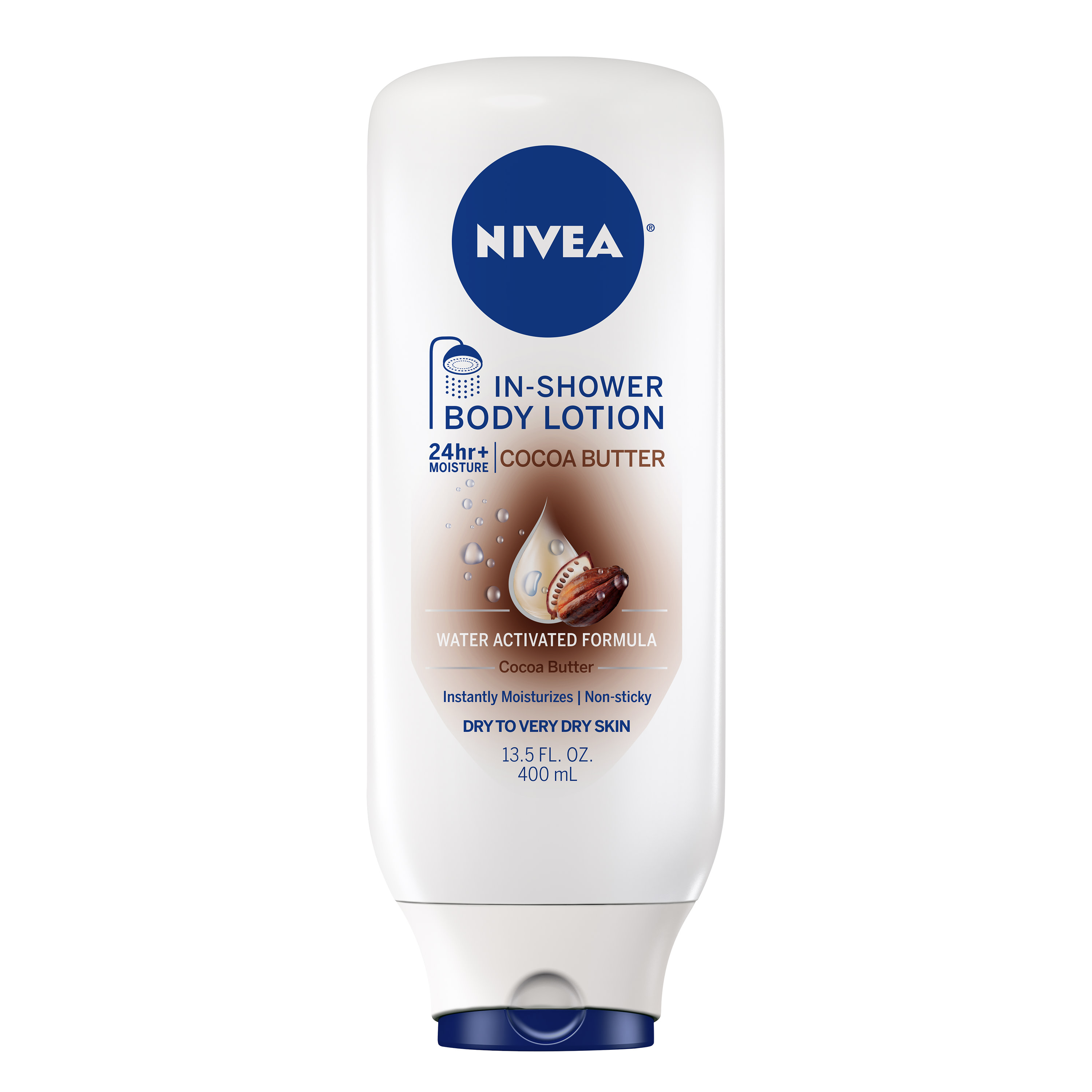 NIVEA Cocoa Butter In Shower Lotion, 13.5 Fl Oz Bottle - image 1 of 4