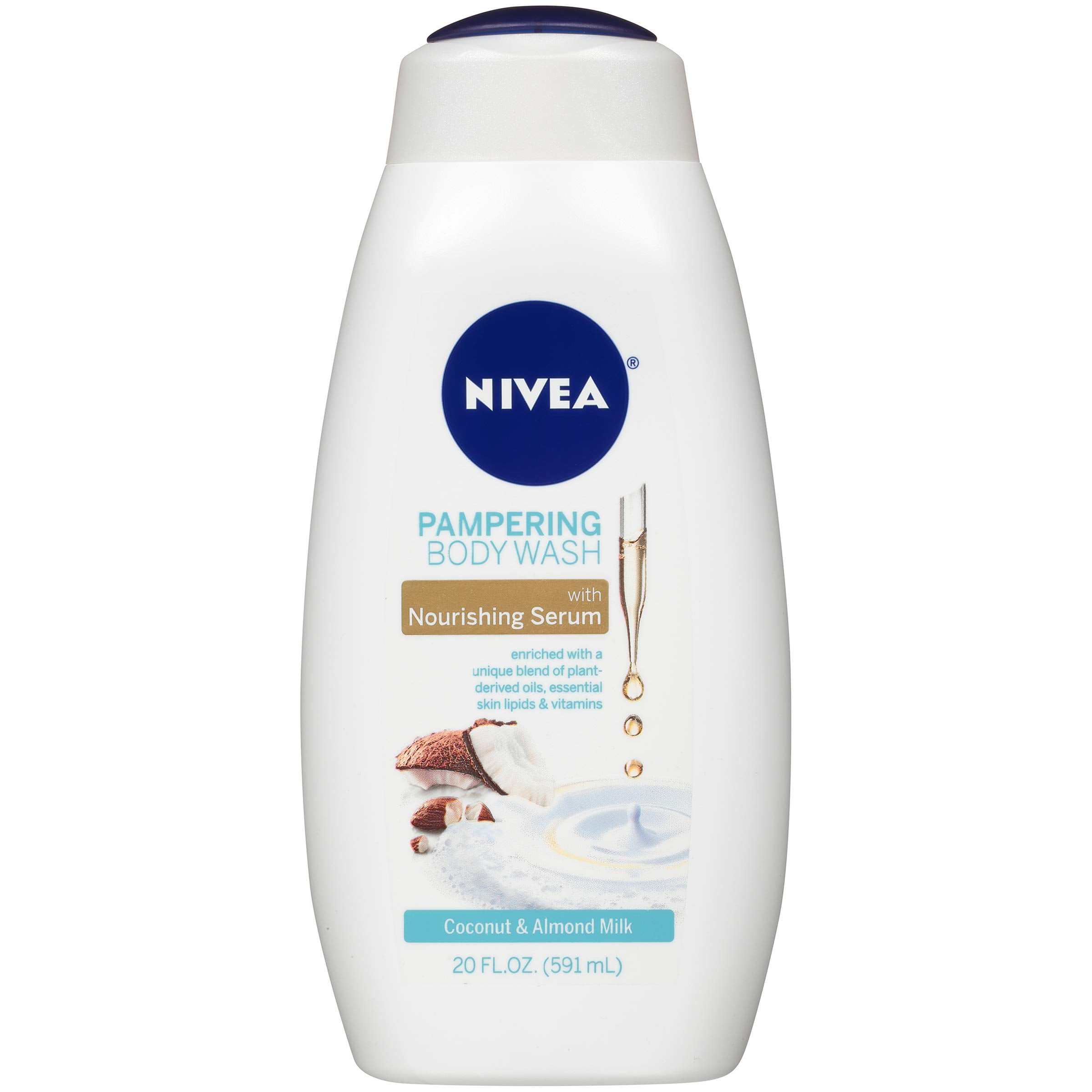 NIVEA Coconut and Almond STF9 Milk Pampering Body Wash, Moisturizing