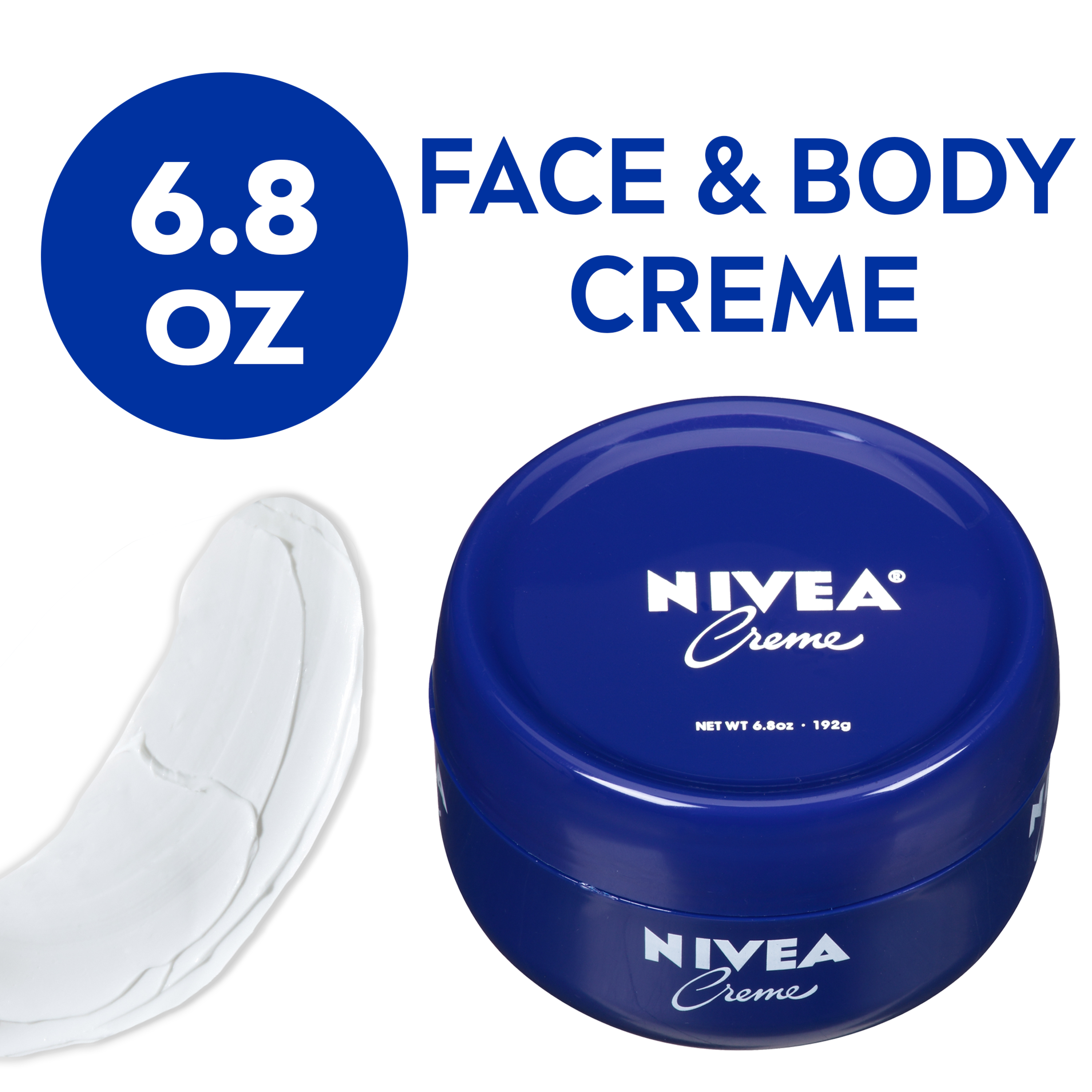 NIVEA Creme Body, Face and Hand Moisturizing Cream, 6.8 Oz Jar - image 1 of 14
