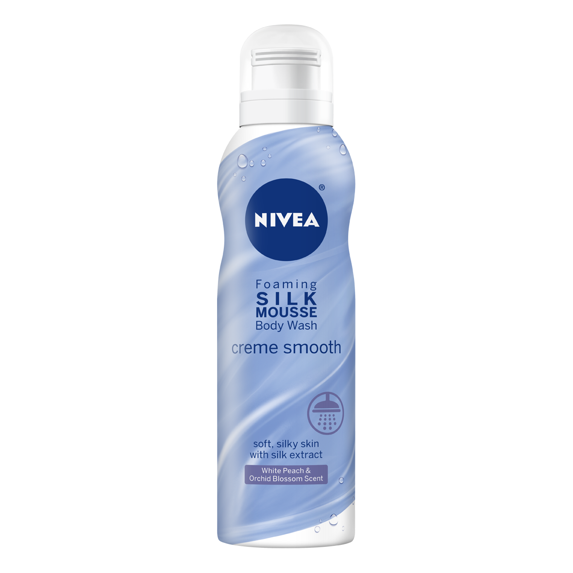 NIVEA Creme Smooth Foaming Silk Mousse Body Wash, 6.8 Ounce - image 1 of 2