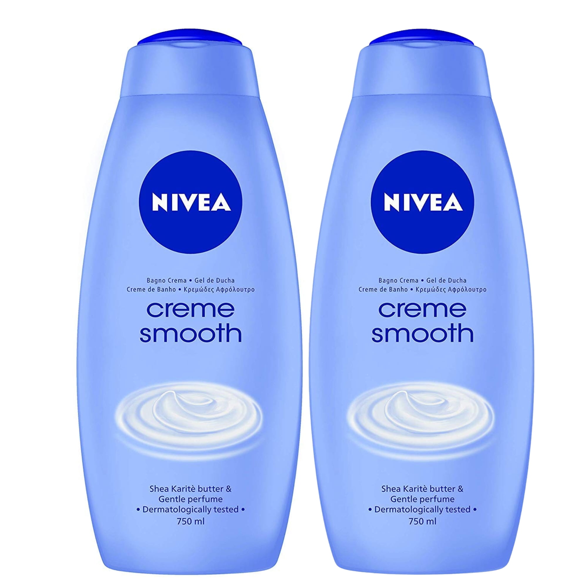 Nivea Crema Smooth Duschgel – 2 X 250 Ml, Pflegende Dusche