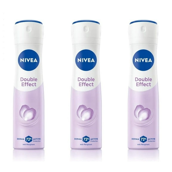 NIVEA 72H Sweat & Odor Protection Smooth Underarms Skin-Friendly Alcohol-Free Anti-Perspirant Spray Pack of 3 with Avocado Extract 200ml