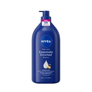 NIVEA Essentially Enriched Body Lotion for Dry Skin with Hyaluronic Acid and Almond Oil, 33.8 fl oz