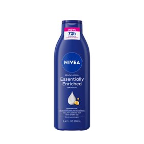 لوشن الجسم NIVEA المخصب بشكل أساسي للبشرة الجافة بحمض الهيالورونيك وزيت اللوز، 8.4 أونصة