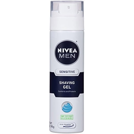 NIVEA FOR MEN Sensitive, Shaving Gel 7 oz (Pack of 3)