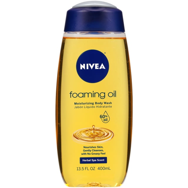 NIVEA Foaming Oil Moisturizing Body Wash 13.5 oz. Bottle