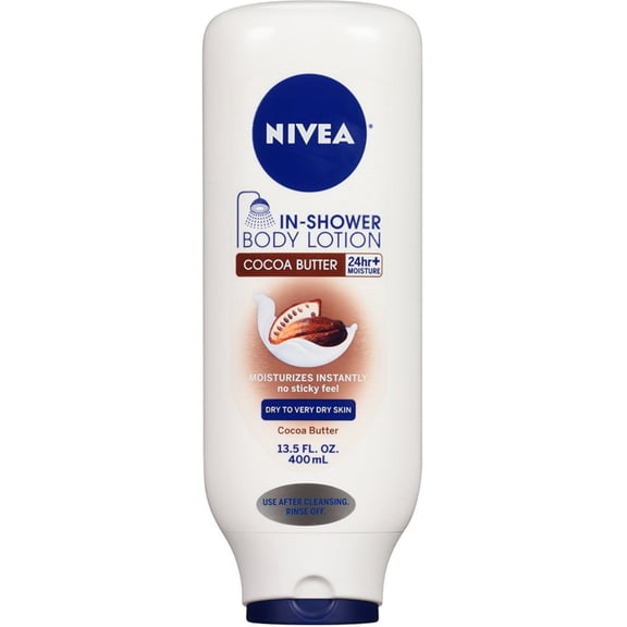NIVEA In-Shower Body Lotion, Cocoa Butter 13.50 oz (Pack of 3)