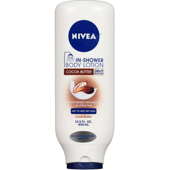 NIVEA In-Shower Body Lotion, Cocoa Butter 13.50 oz (Pack of 3)