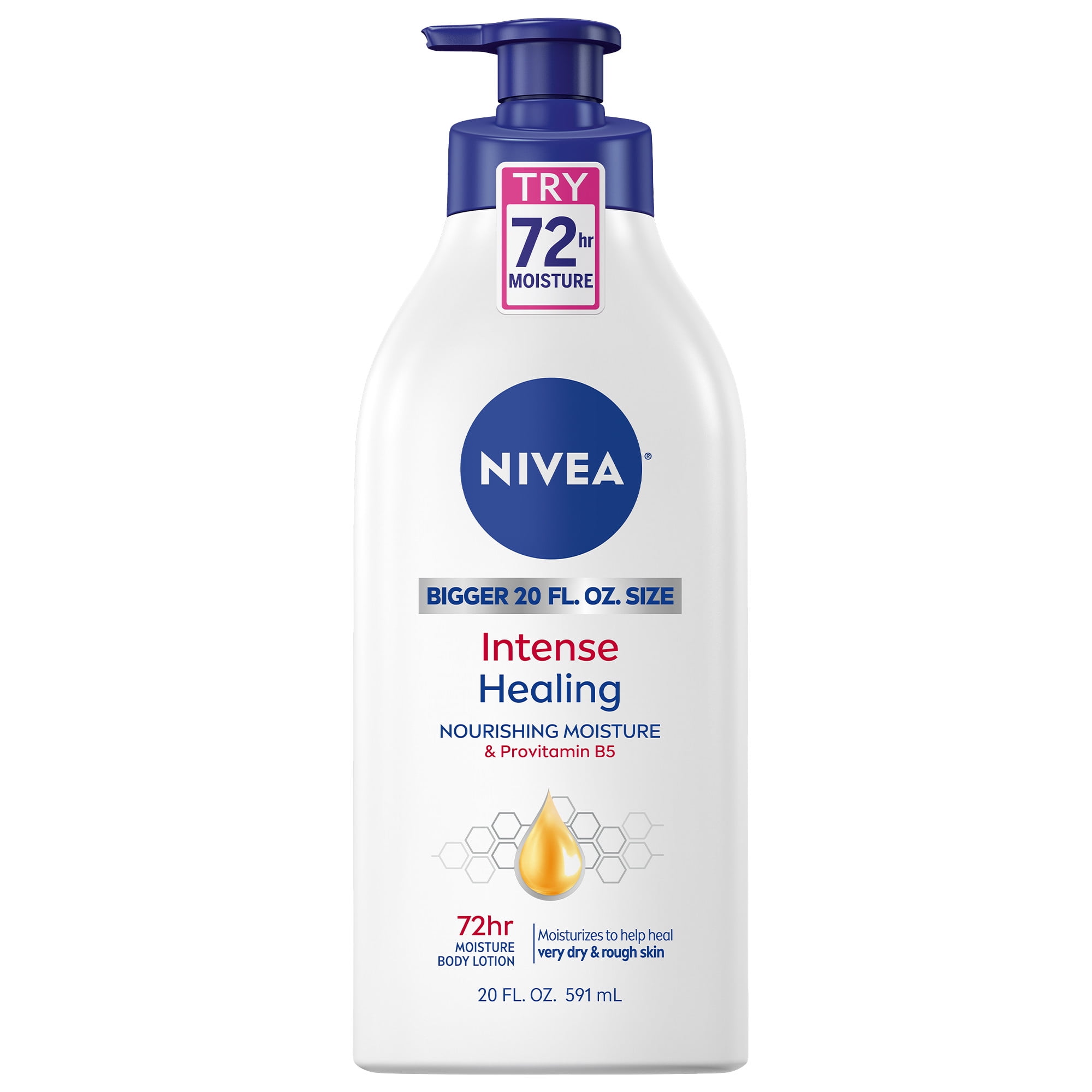 NIVEA Intense Healing Body Lotion for Very Dry and Rough Skin, 72Hr Moisturizer, 20 fl oz