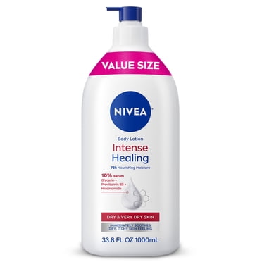 NIVEA Intense Healing Body Lotion for Very Dry and Itchy Skin, 72Hr Moisturizer, Value Size 33.8 fl oz