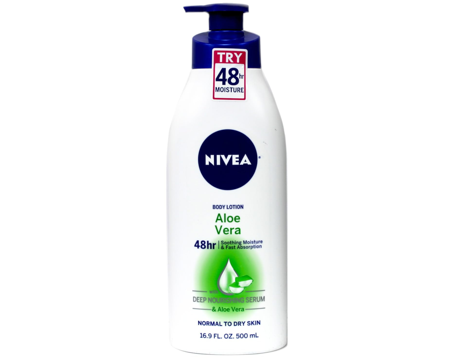NIVEA Lotion Aloe Vera 48 Hour Pump, 16.9 Ounce - Walmart.com