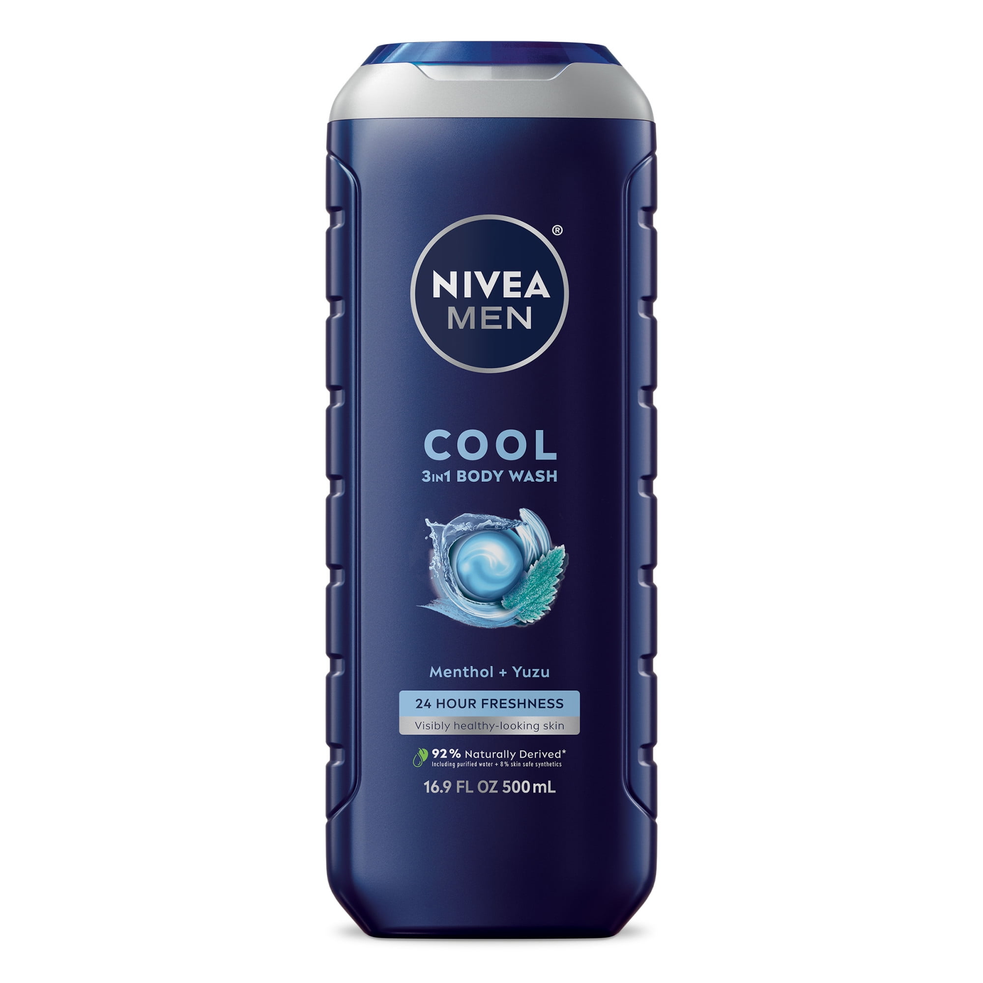 NIVEA MEN Cool Shower Gel, Skin Care Body Wash with Icy Menthol