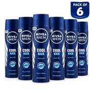 NIVEA MEN Cool Kick Deo Spray 150ml   Pack of 6