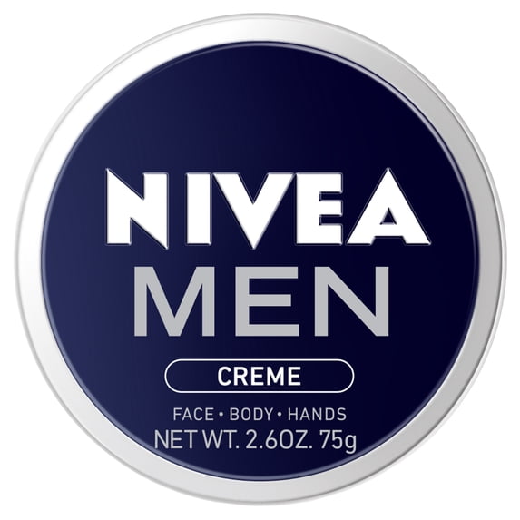NIVEA MEN Creme Face, Hand and Body Cream for Dry Skin, Travel Size Daily Moisturizer, 2.6 oz
