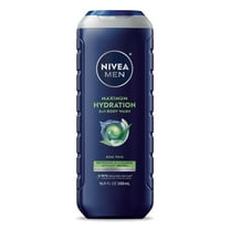 NIVEA MEN Maximum Hydration 3-in-1 Men's Body Wash for Dry Skin with Aloe Vera, 16.9 fl oz