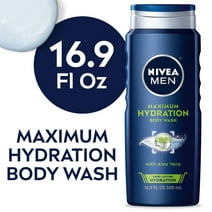 NIVEA MEN Maximum Hydration Body Wash with Aloe Vera, 16.9 Fl Oz Bottle